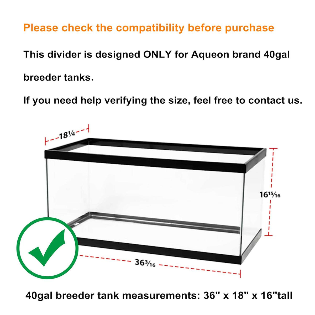 Acrylic Aquarium Divider Kit with Suction Cups K61618