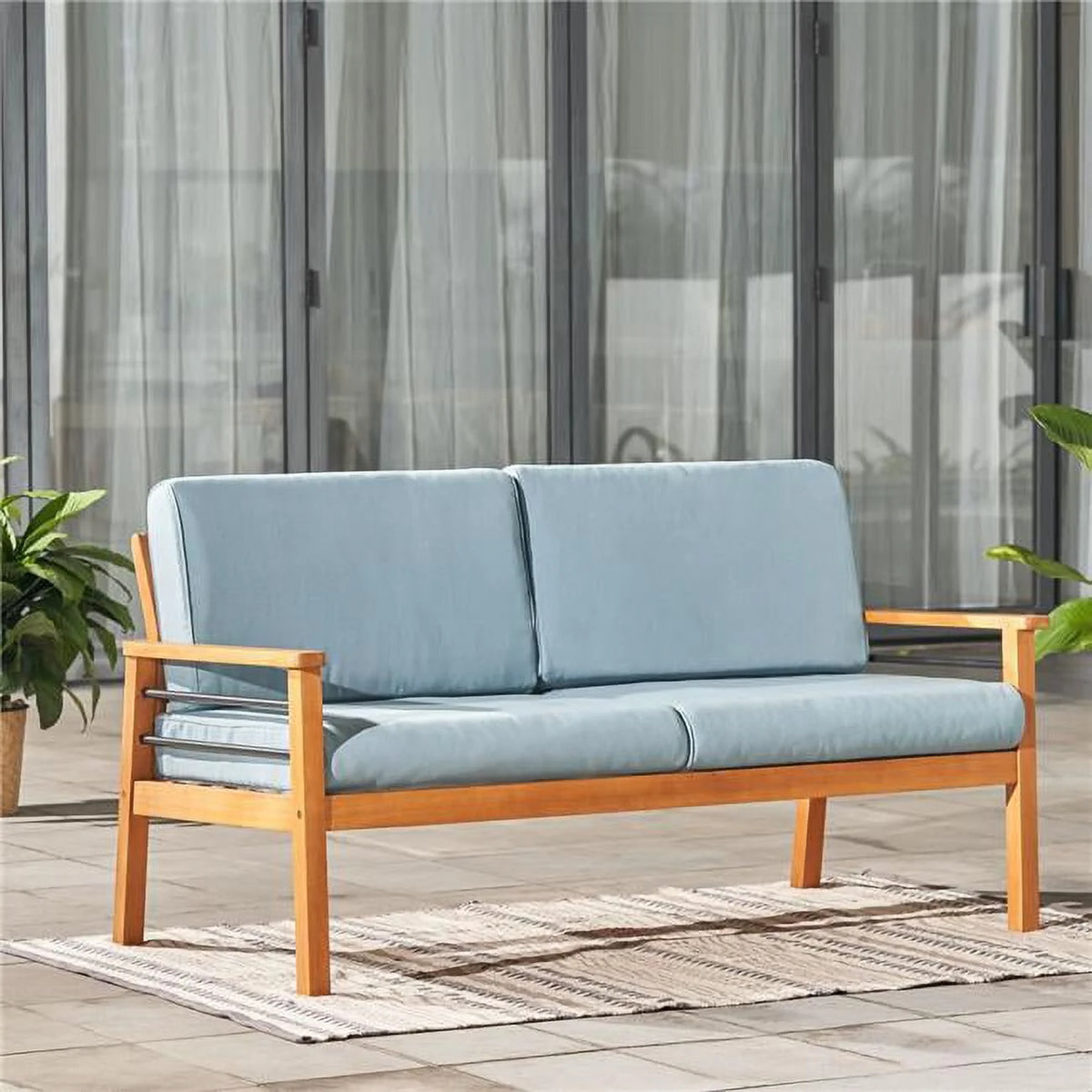 Wood 2-Seater Sofa K2556