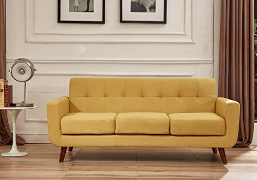 Linen Upholstered Tufted Sofa J451537