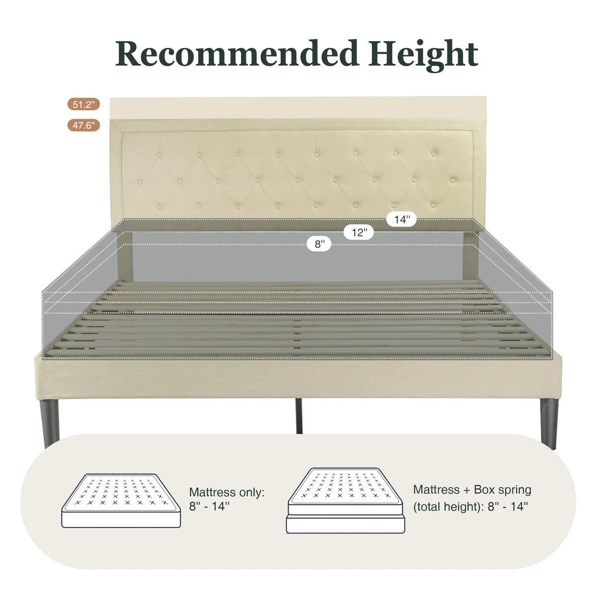 Queen Size Dark Grey Upholstered Platform Bed Frame S85918