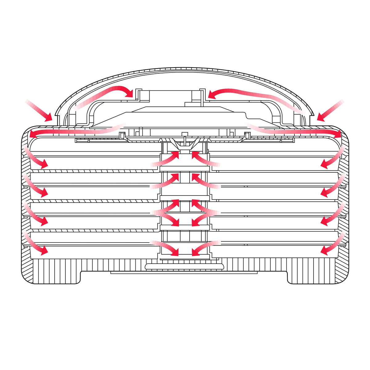 600W 5-Tray Food Dehydrator I998