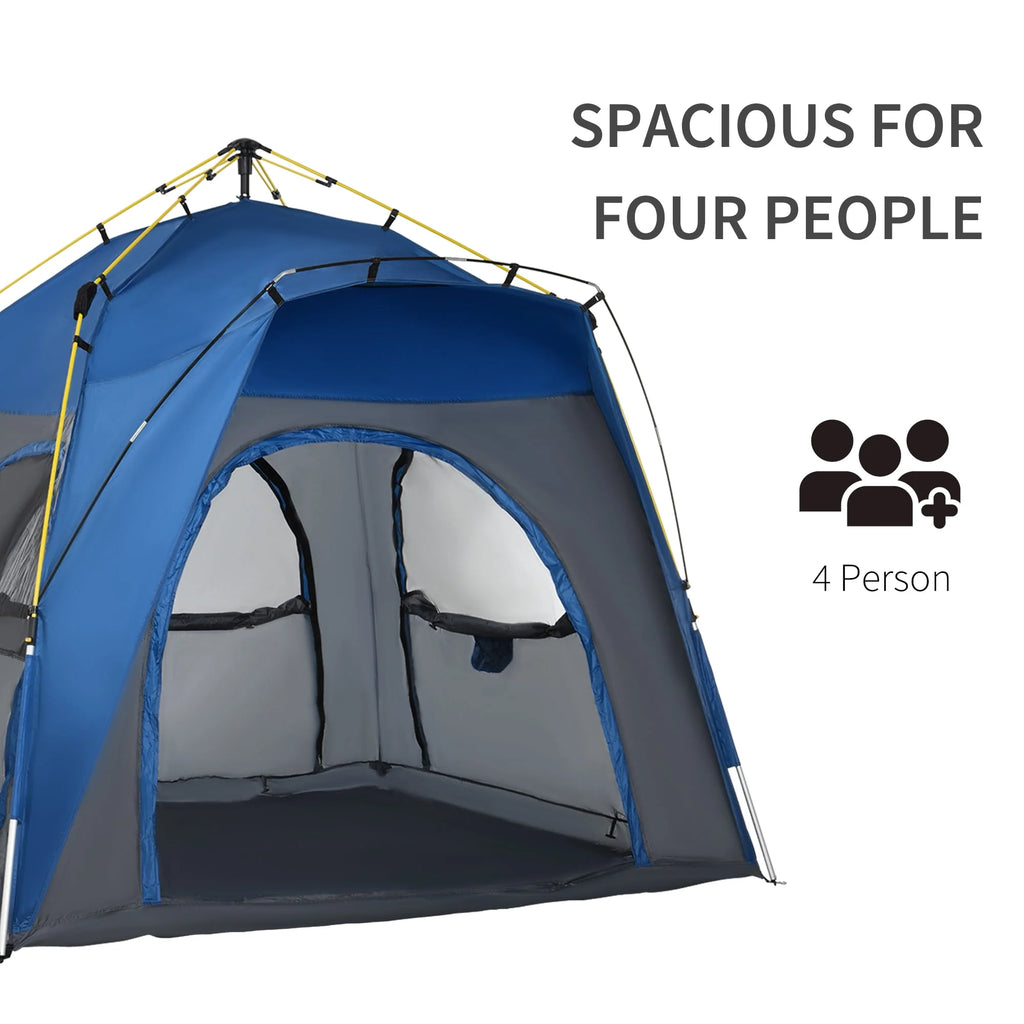 4 Person Pop Up Tent with Windows and Doors I3203