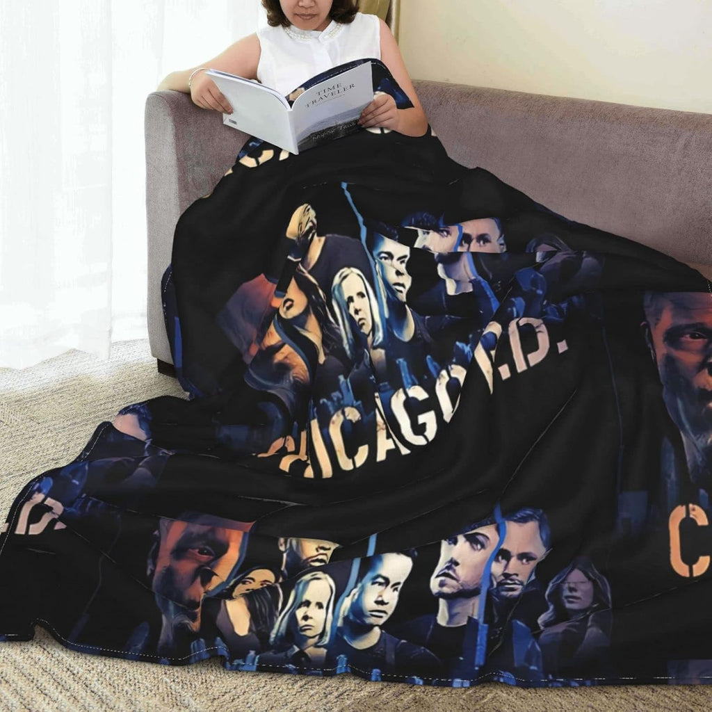 Black Fleece Throw Blanket N4176