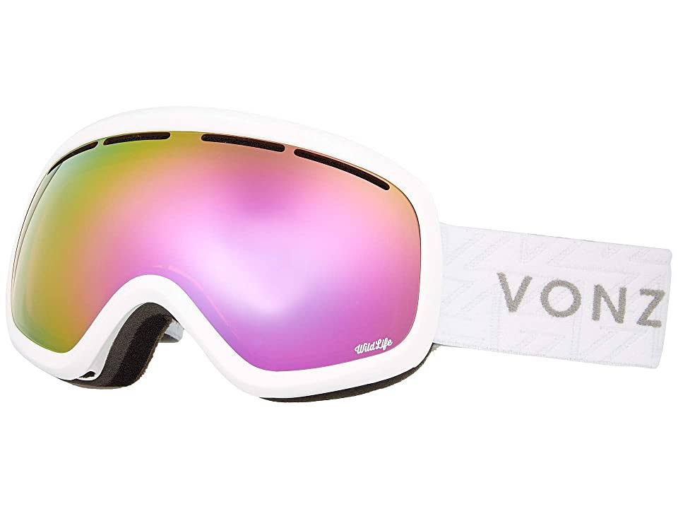 White Gloss Snow Goggles with Chrome Lenses G34021