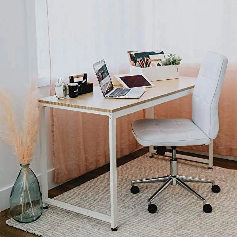 55.1" Computer Writing Desk with Sturdy Metal Frame Z58123