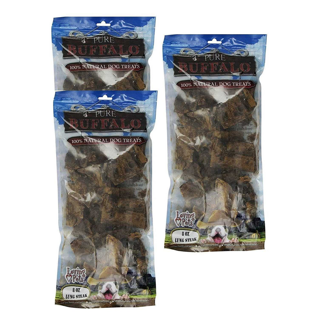 Pure Buffalo Lung Steaks Dog Treat T187