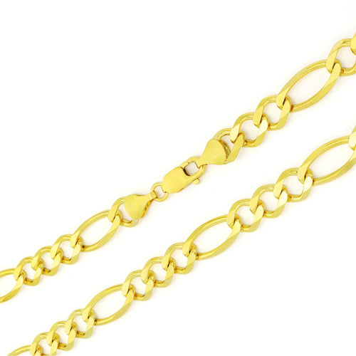 14k Yellow Gold Solid Figaro Chain Link Necklace 20" - 30" A5613