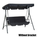 3-Person Metal Porch Swing Bench with Canopy G93465