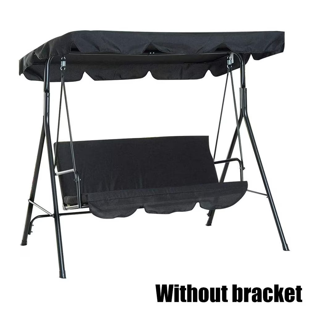 3-Person Metal Porch Swing Bench with Canopy G93465