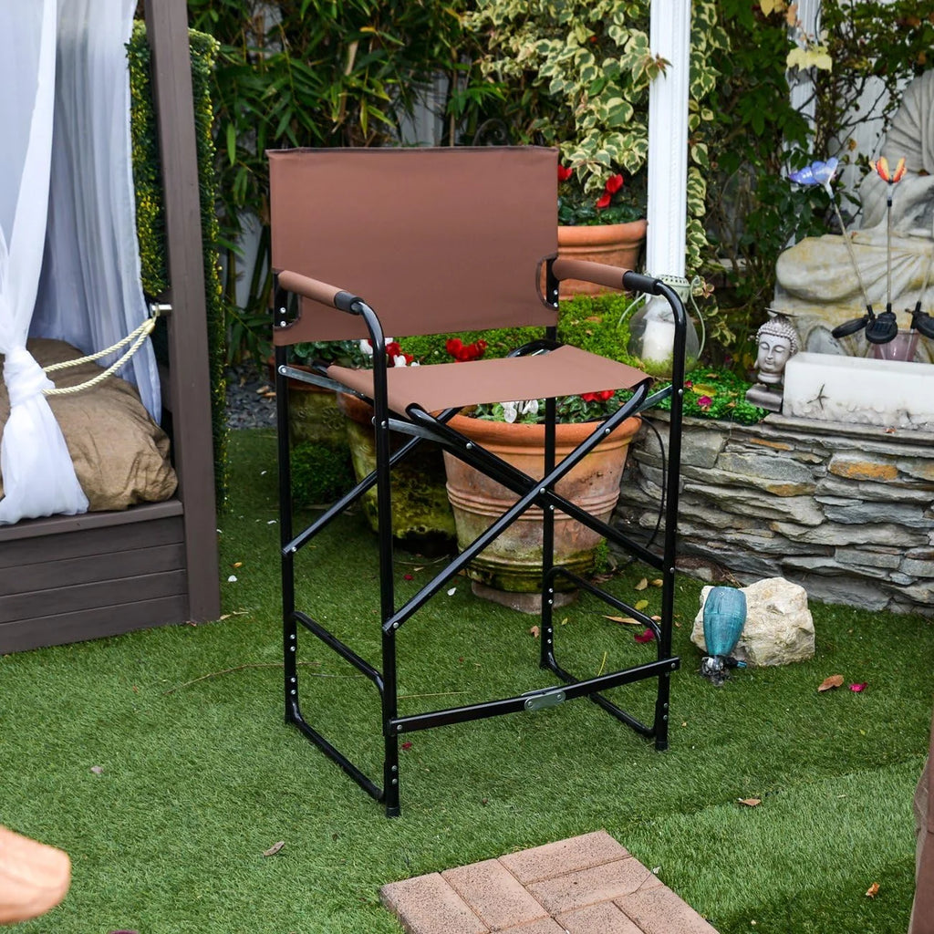 Folding Tall Director's Chair Brown V92337