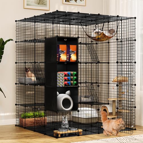 Large Cat Cage with Roof Hammock Platforms B143