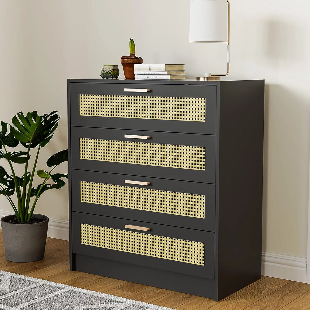 White 4 Drawer Wooden Dresser W3612