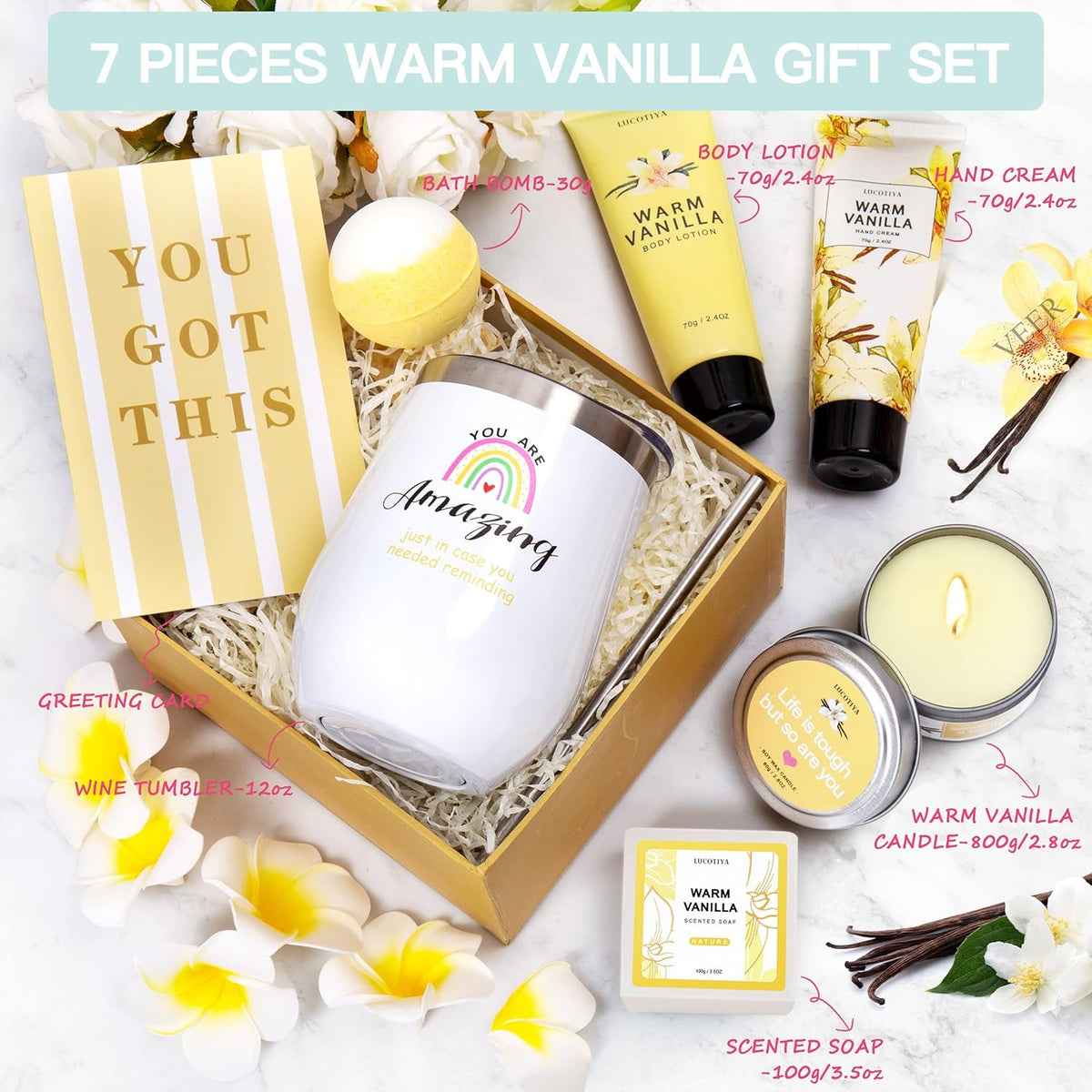 Warm Vanilla Bath and Body Gifts Set V674499