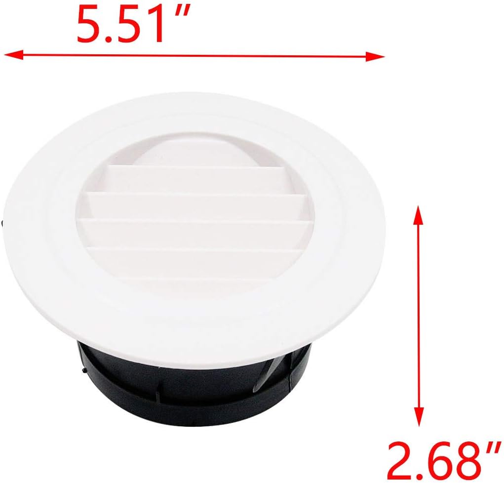 4PCS Round Plastic Air Vent Ceiling Vent Cover 94mm Pack of 2 Z88504