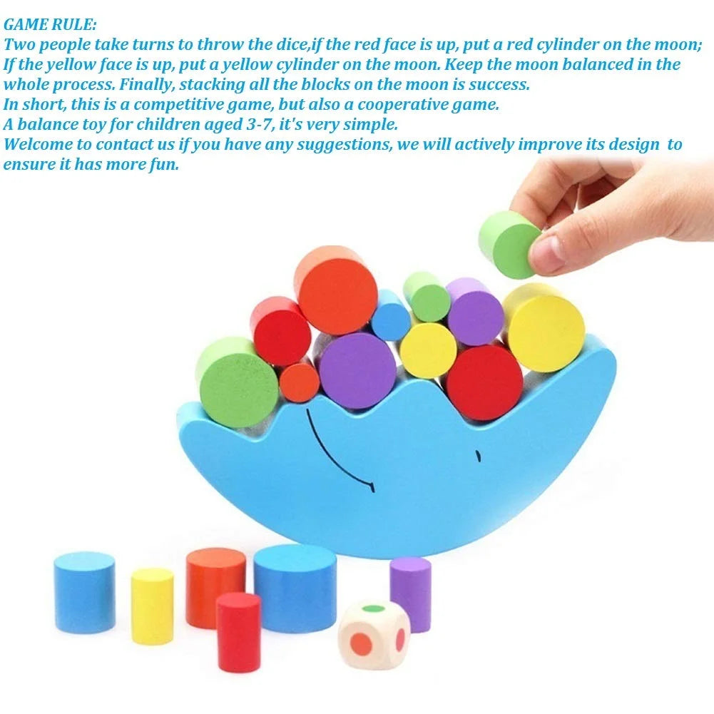 Wooden Baby Toys Balance Stacking Blocks Educational Toys Y7394