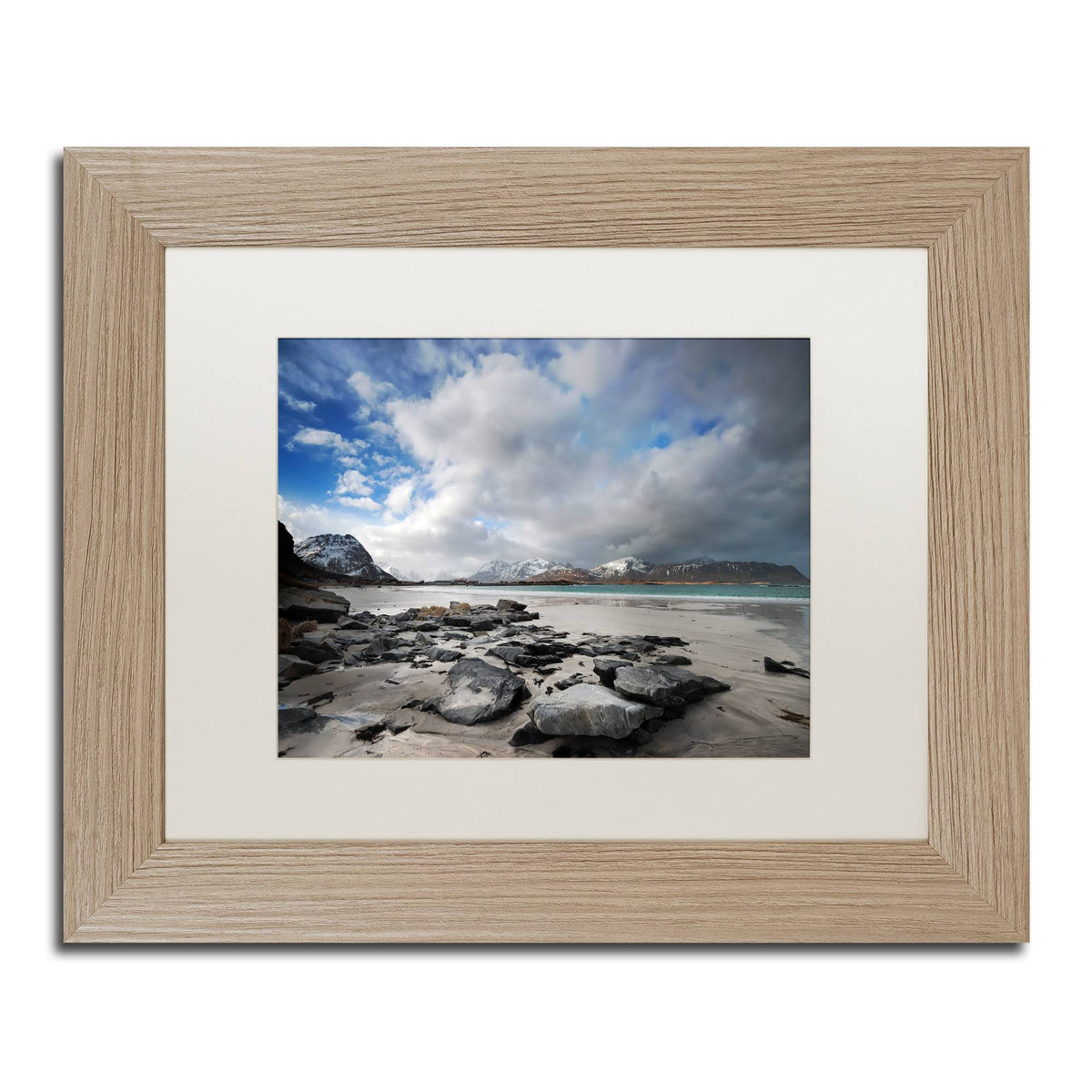 Matted Framed Photographic Print 11x22 H x 14x22 W x 0.5x22 D Birch L163839