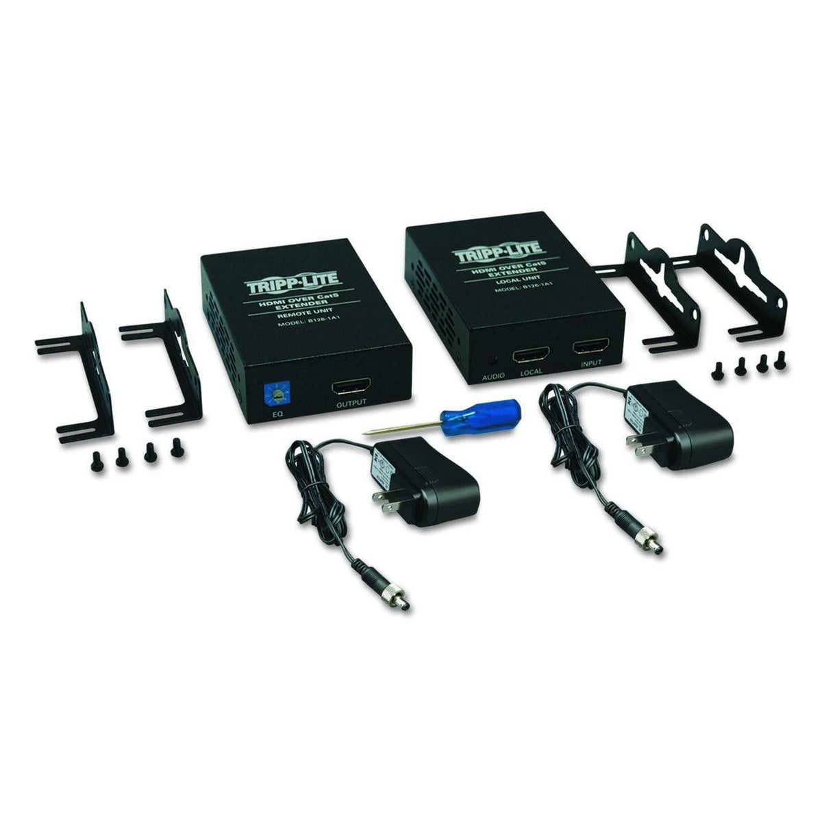 HDMI Over Cat5-Cat6 Extender Kit, Power Over Cable, 1080p 60 Hz L438324
