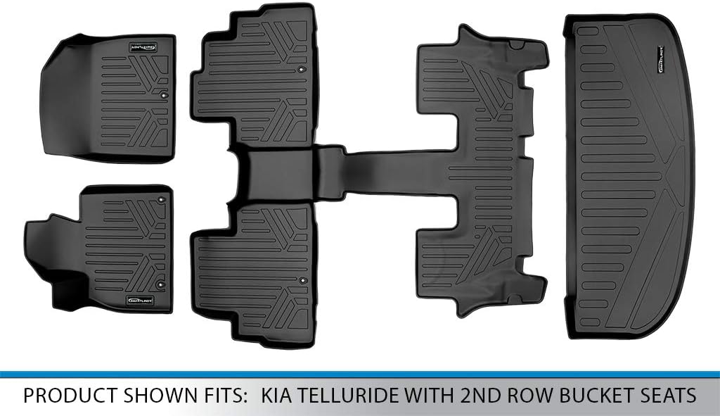Black 3 Row & Cargo Liner Floor Mat Set C6445