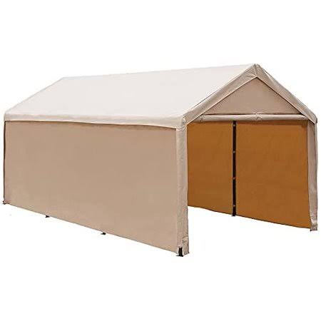 10 x 20 ft Heavy Duty Carport with Removable Sidewalls & Doors P113