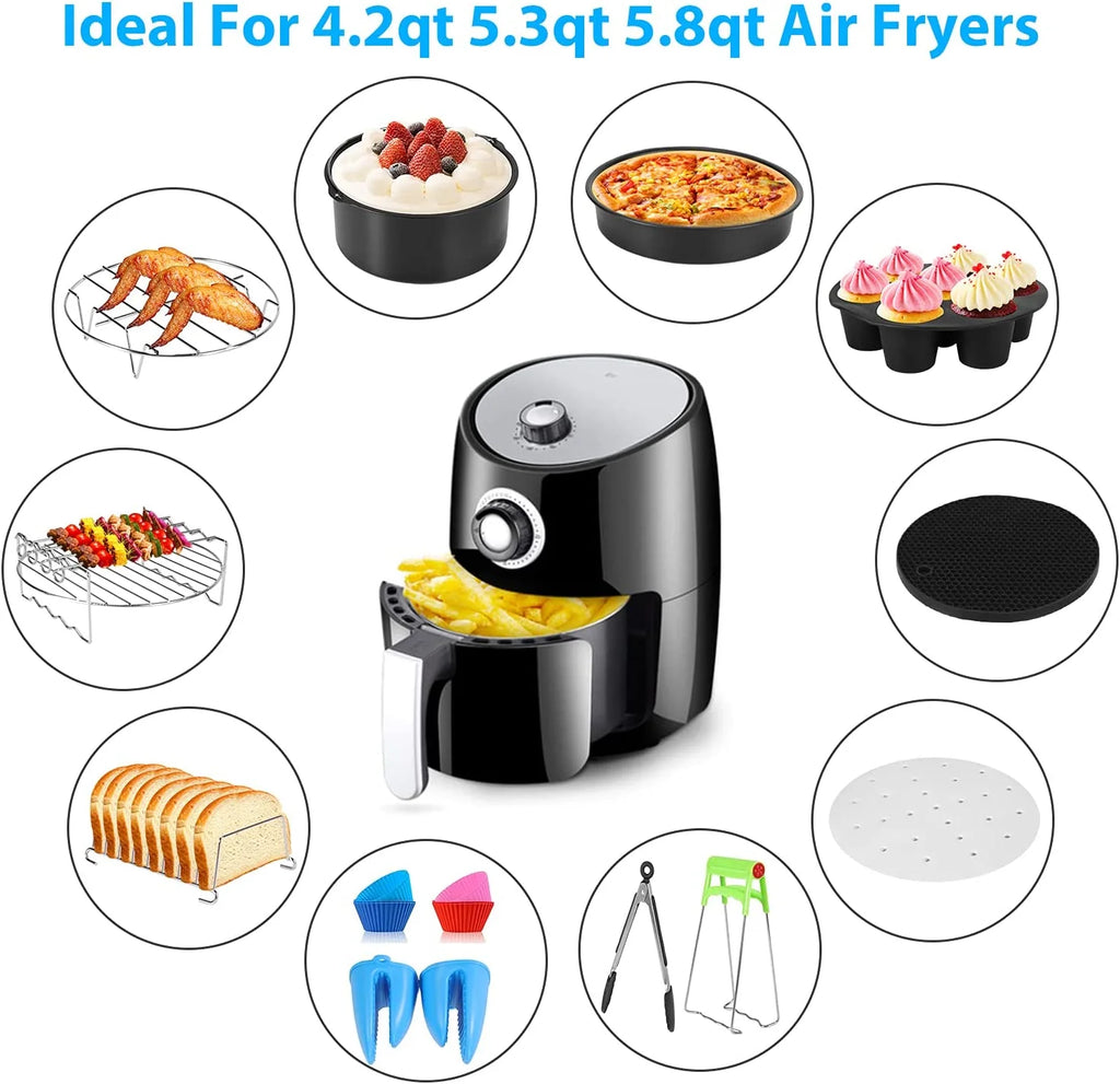14 Pcs BBQ Tools Air Fryer Accessories with Storage Bag B558