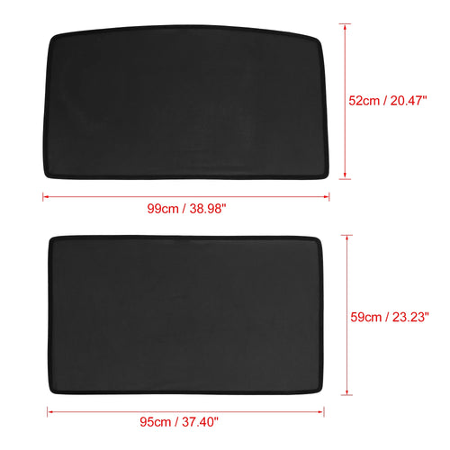 2 Pcs Glass Roof Sunroof Shade Cover H111