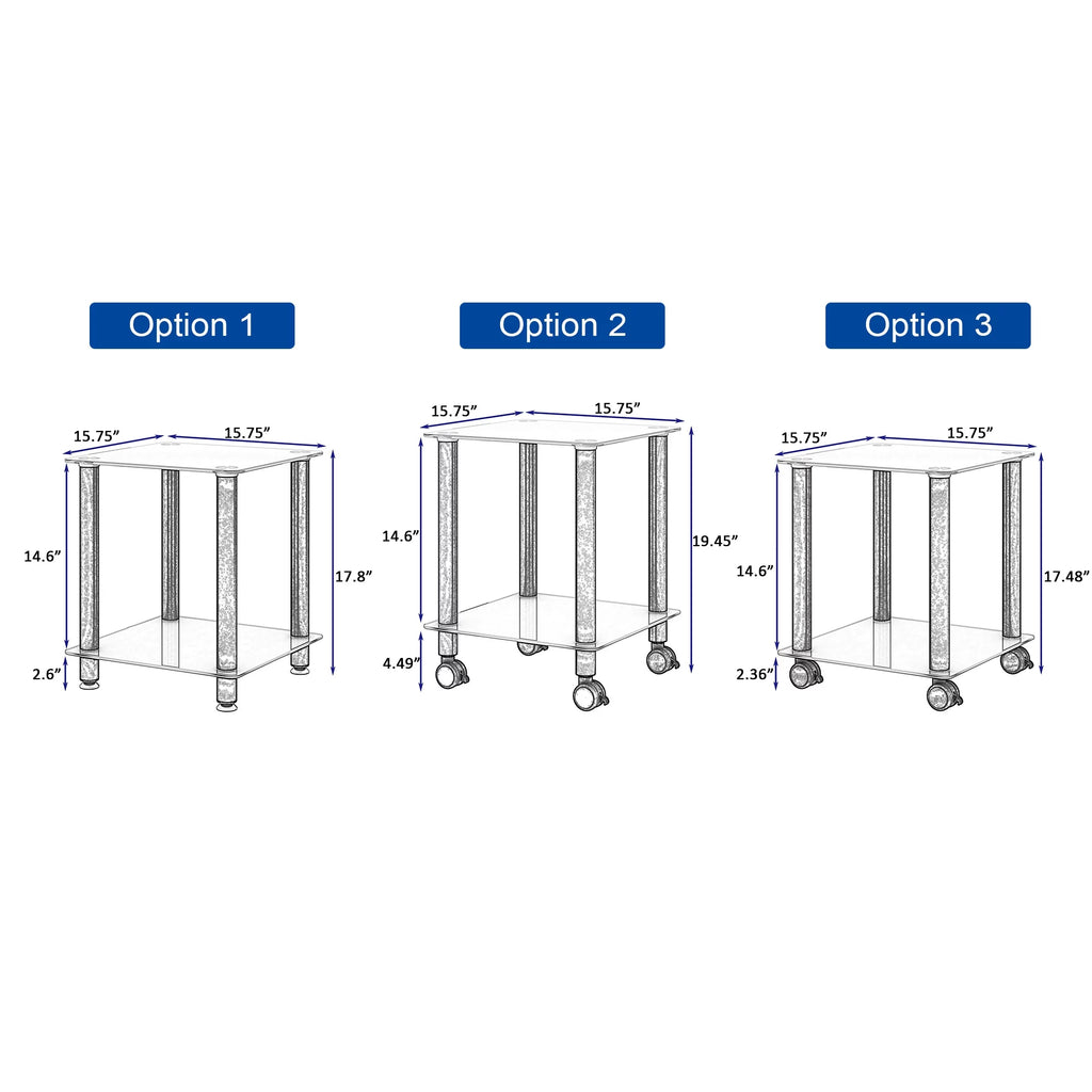 2-Tier Side Table with Storage Shelf M673310