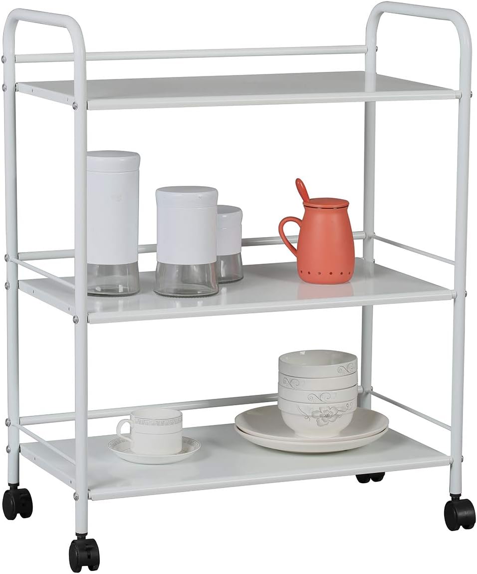 4-Tier Metal Rolling Utility Cart with Wheels X282598