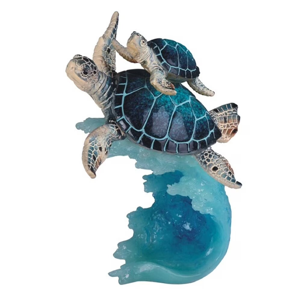 8.75"H Sea Turtle with Baby Statue Figurine G501