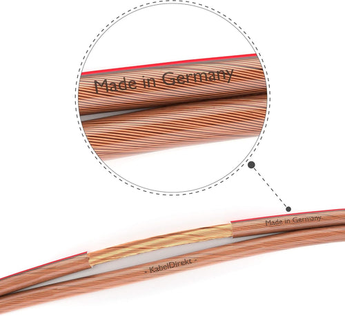 14 AWG Pure Copper Stereo Audio Speaker Wire, 100 feet, Pack of 2 F667622