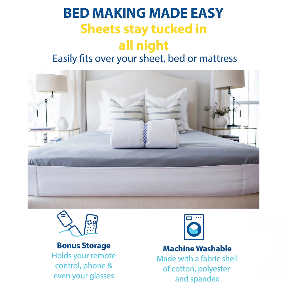 Queen 60'' X 80'' Bed Sheet Holder T2883