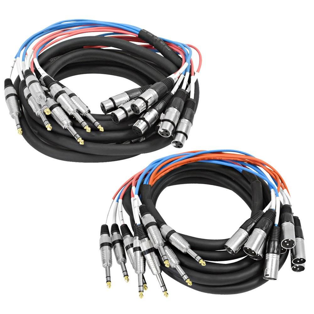 8 Channel 15 Foot TRS to XLR Snake Cable Z705408