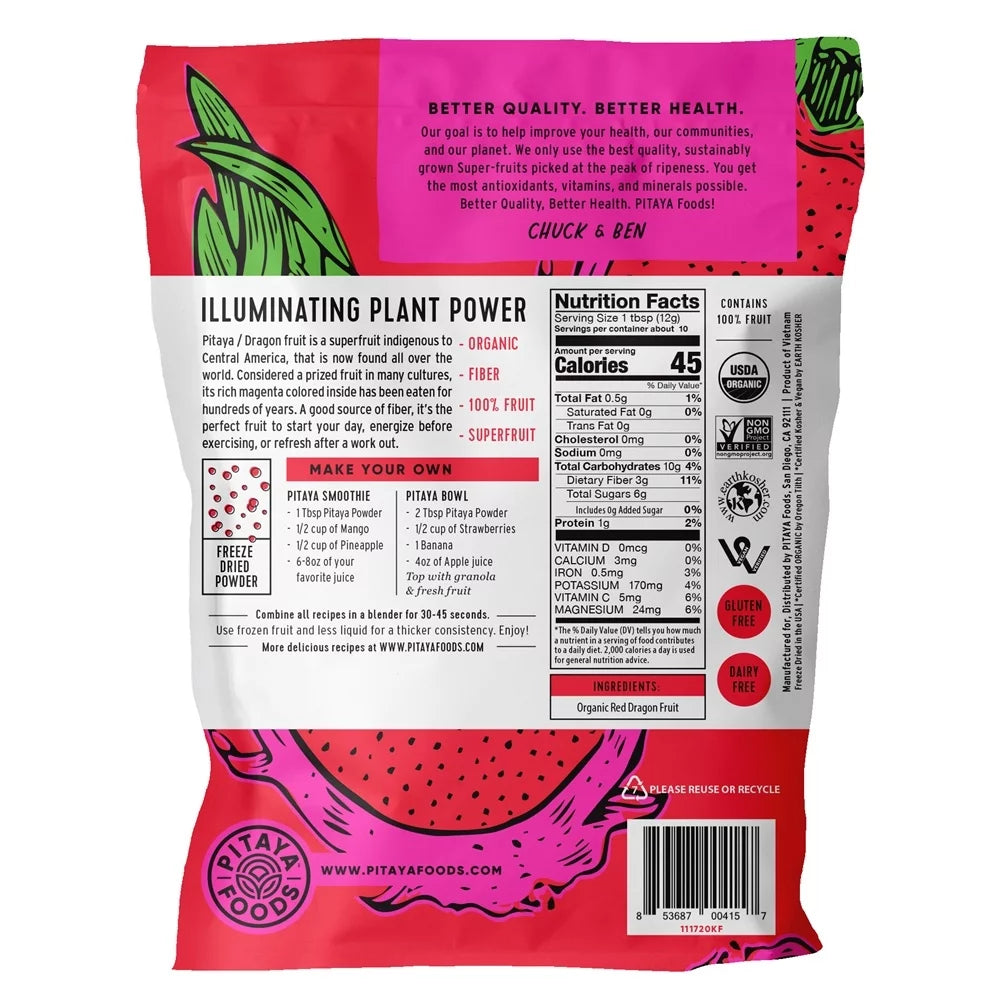 Organic Dragon Fruit Freeze Dried Powder 4 oz E9479