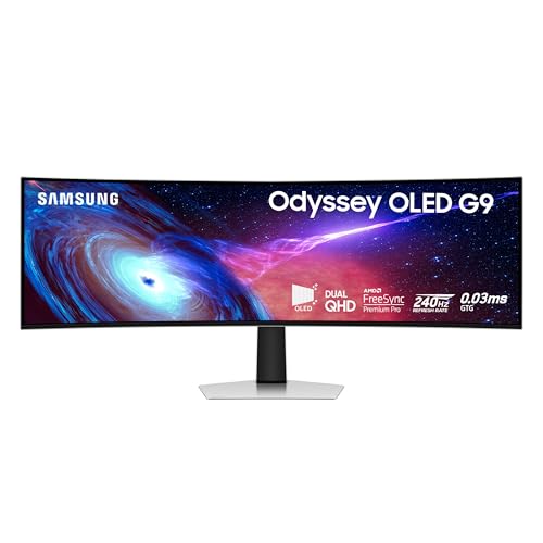 49" Curved OLED Gaming Monitor, 240Hz, 0.03ms, Height Adjustable Stand J47503