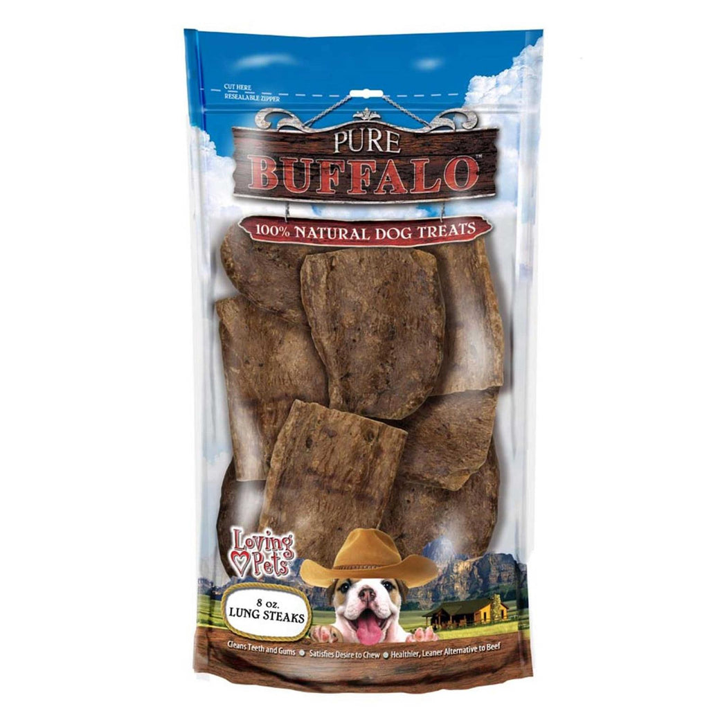 Pure Buffalo Lung Steaks Dog Treat T187
