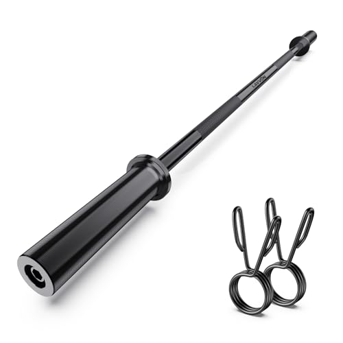 57" Olympic Barbell Bar, 2" Standard Straight Barbell Bars with 2 Spring Collars P210