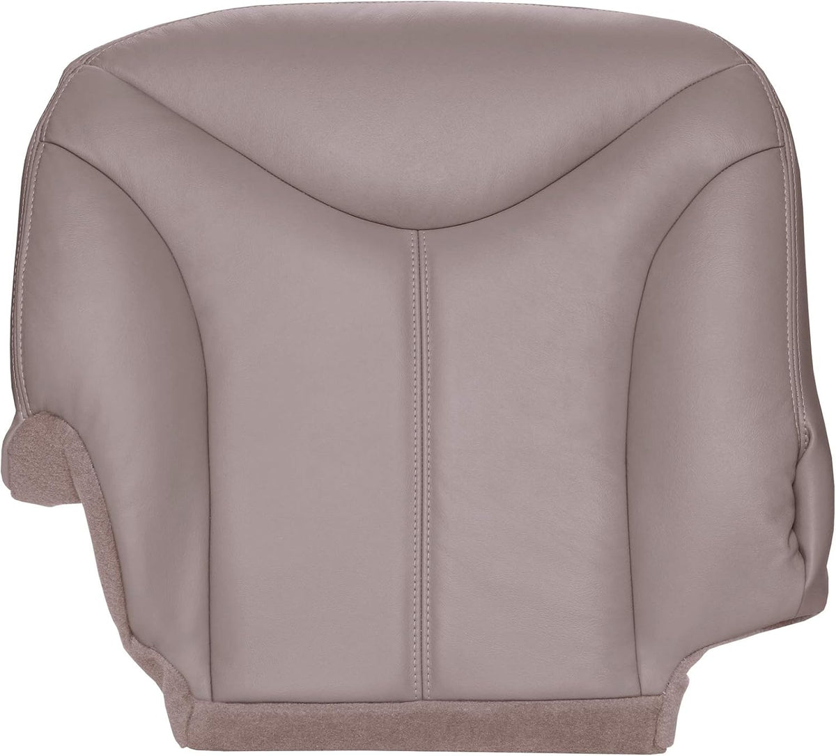 Passenger Side Bottom Replacement Seat Cover Medium Dark Pewter Gray Leather I36626
