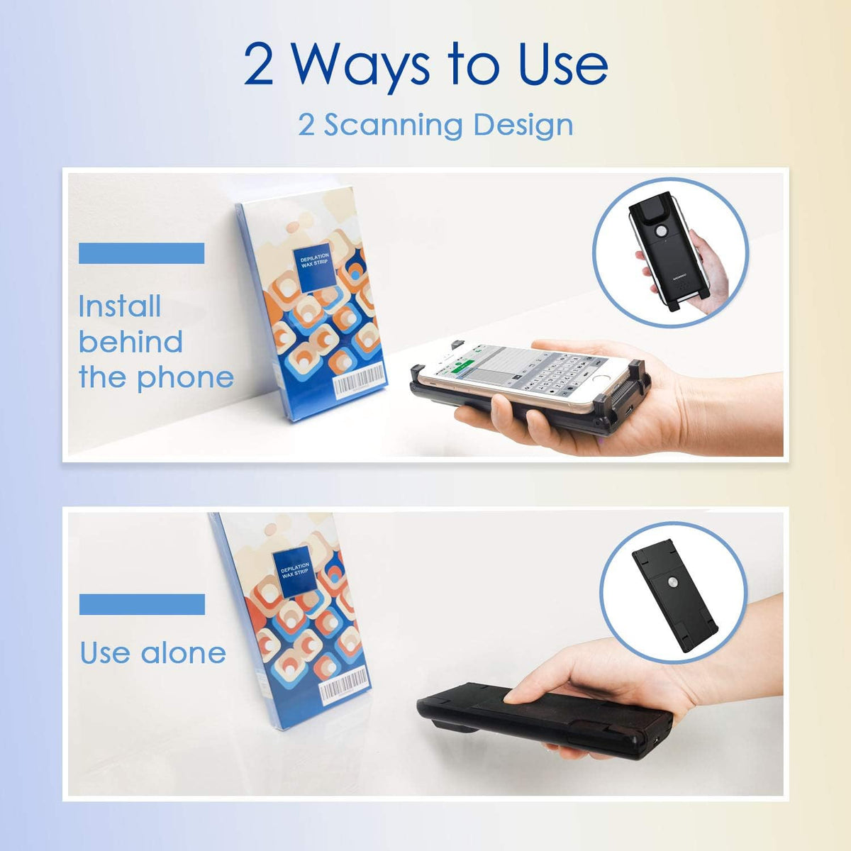 2D Wireless Barcode Scanner with Adjustable Back Clip V22151