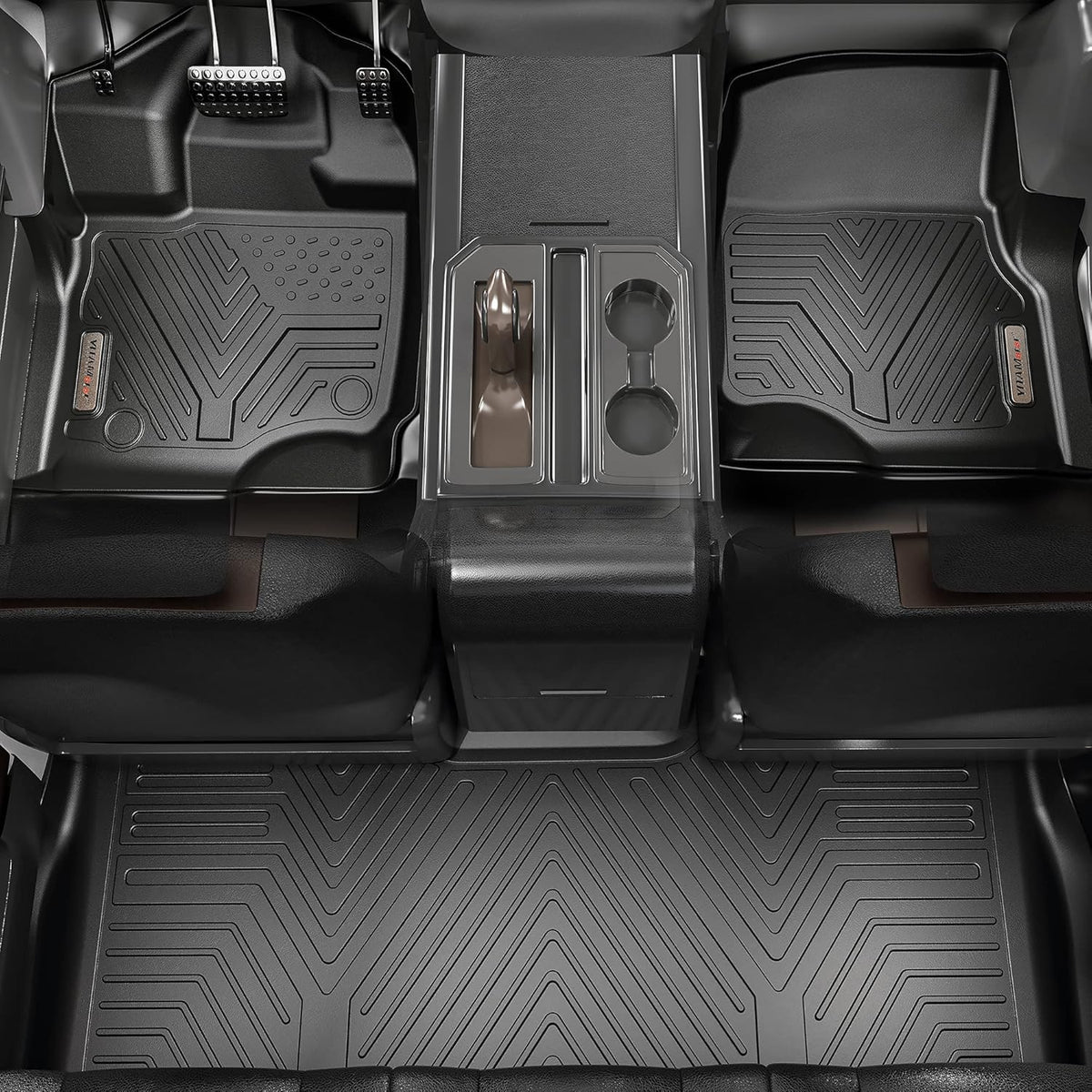 Custom Fit All-Weather Floor Mats 1st & 2nd Row Black K43528