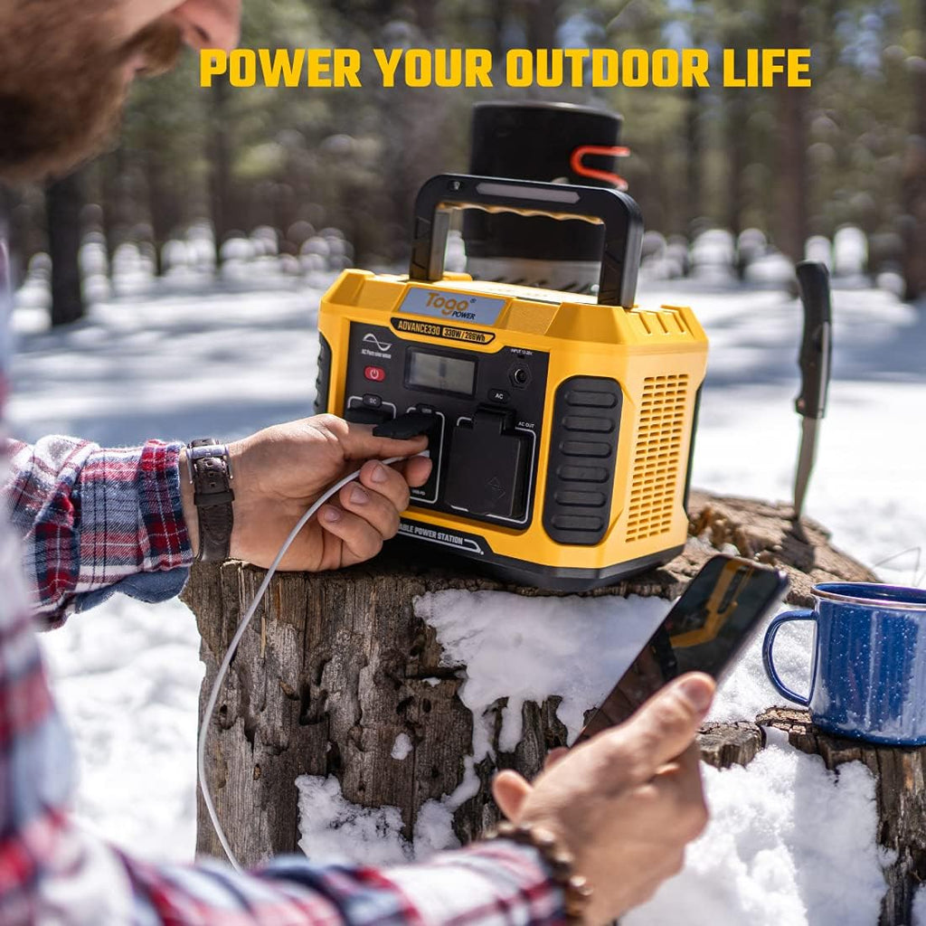 Portable Power Station 288Wh Lithium Battery 120V/330W Pure Sine Wave AC Outlet K41075