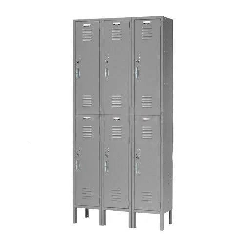 12 x 18 x 36 in. 6 Door Gray Locker C369584