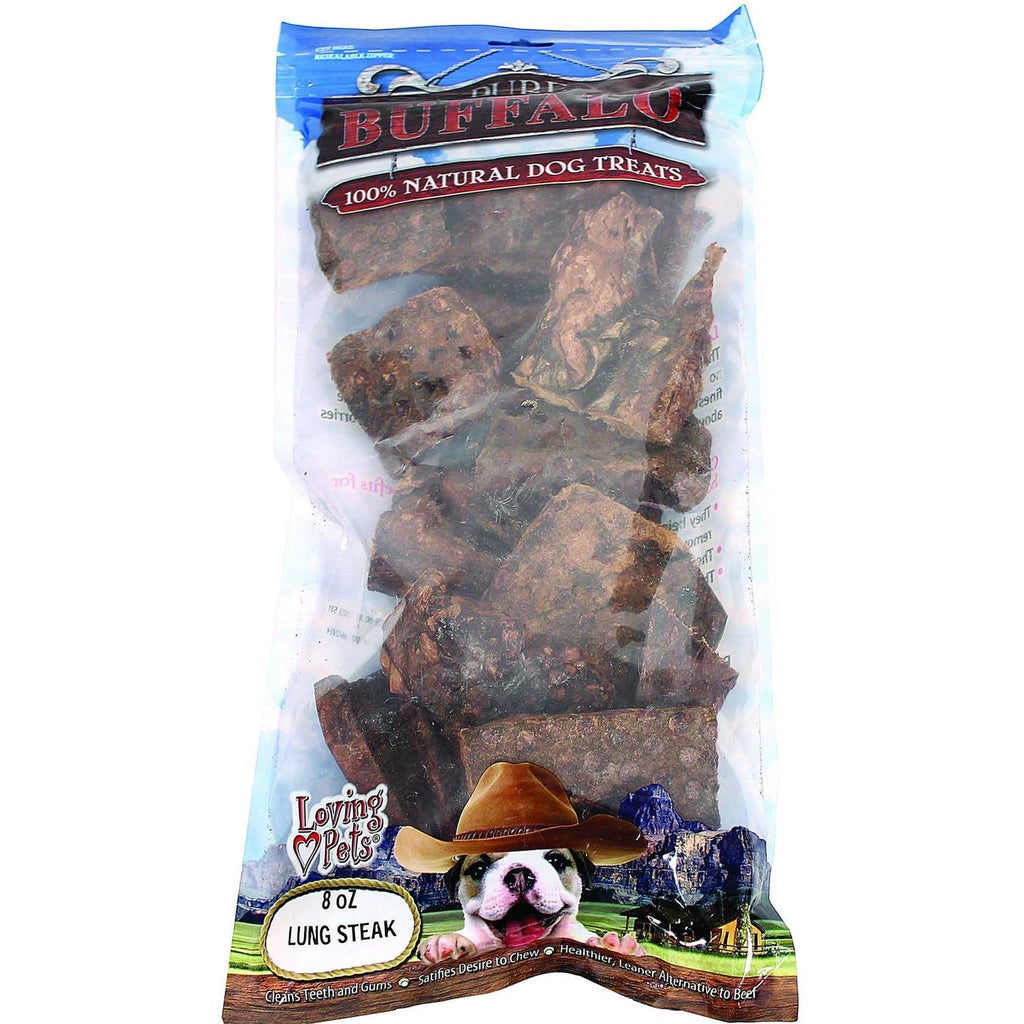 Pure Buffalo Lung Steaks Dog Treat T187