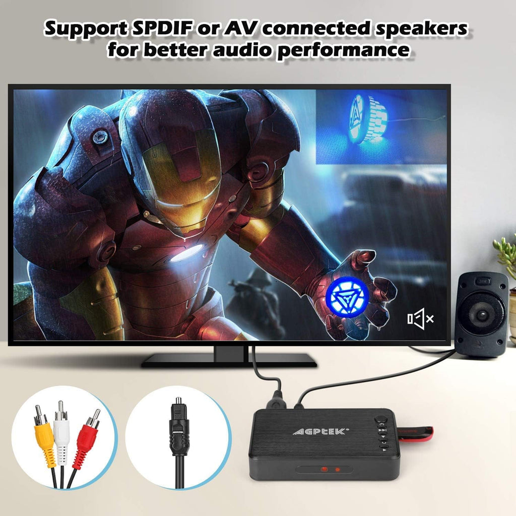 1080P Media Player with Remote Control Pack of 2 B497477