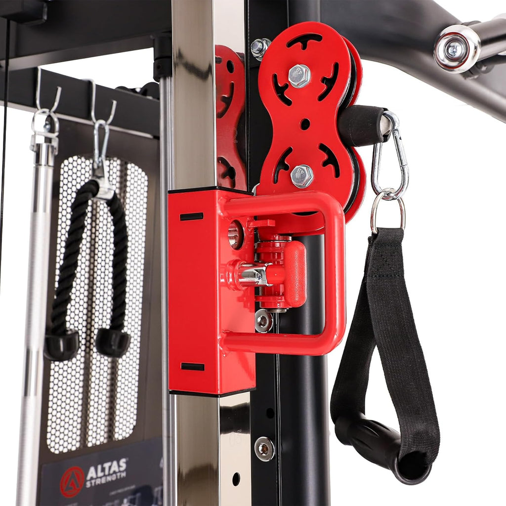 Home Gym Smith Machine with Pulley System Squat Rack Pull Up Bar U73073