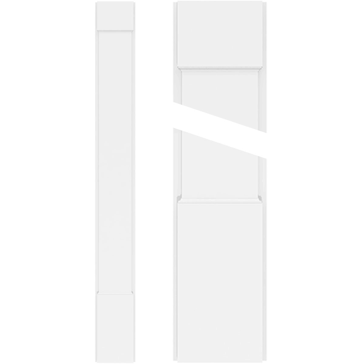 Plain PVC Pilaster with Standard Capital & Base (Pair) U10496