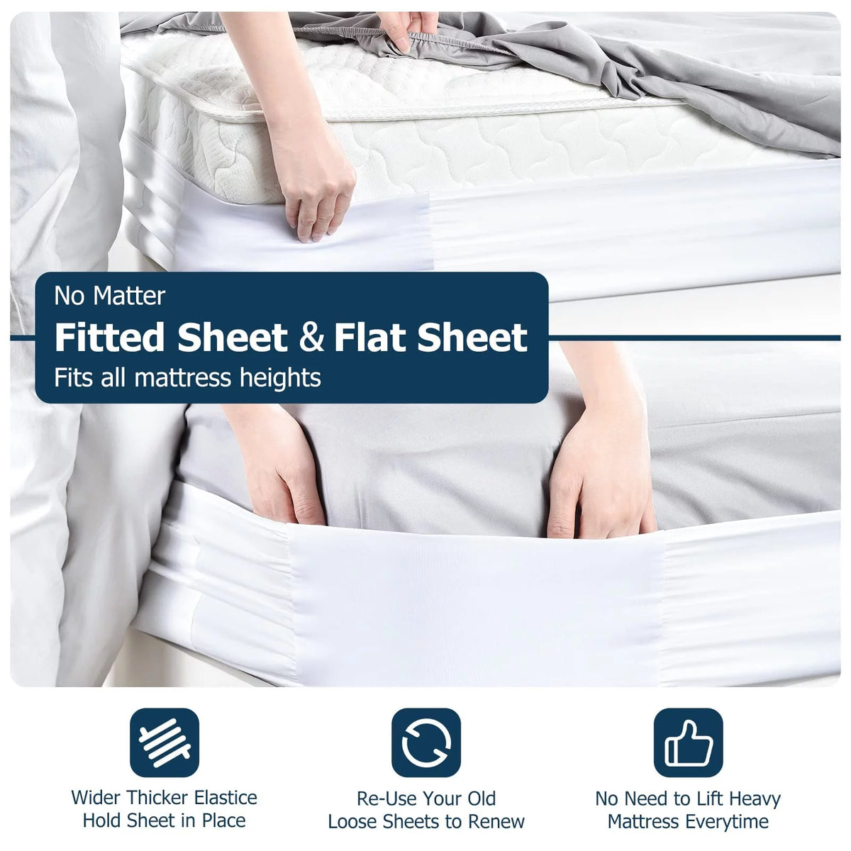 Queen 60'' X 80'' Bed Sheet Holder T2883