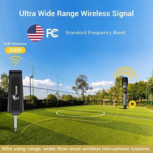 Grey UHF Dual Wireless Microphone System U9774