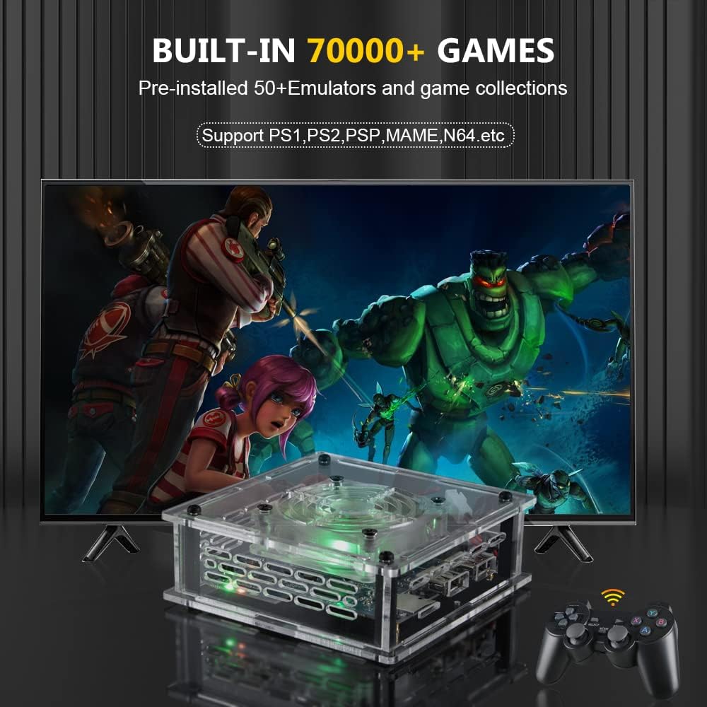 Arcade Box, Dual System, 70000+ Classic Games, Video Game Console L44683
