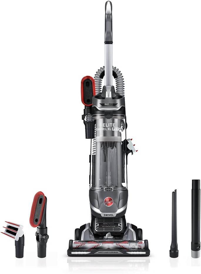 Grey Bagless Multi-Surface Upright Vacuum Cleaner with HEPA Media Filtration B39680