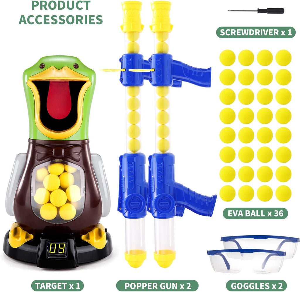 2 Packs of Toy Foam Blasters with Movable Target R7030