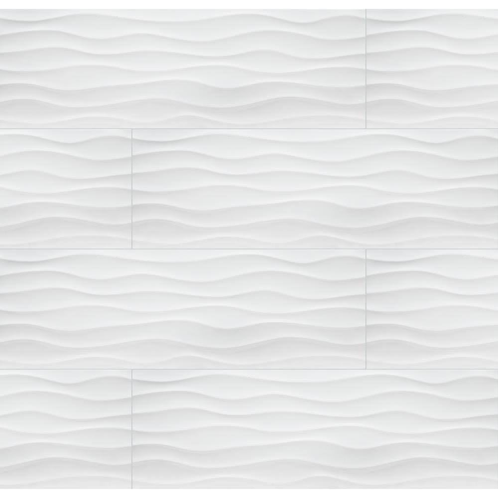 White Glossy Glazed Ceramic Wall Tile V92499